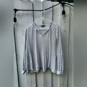 Adrianna Papell Pleated Long Sleeve Top Size S